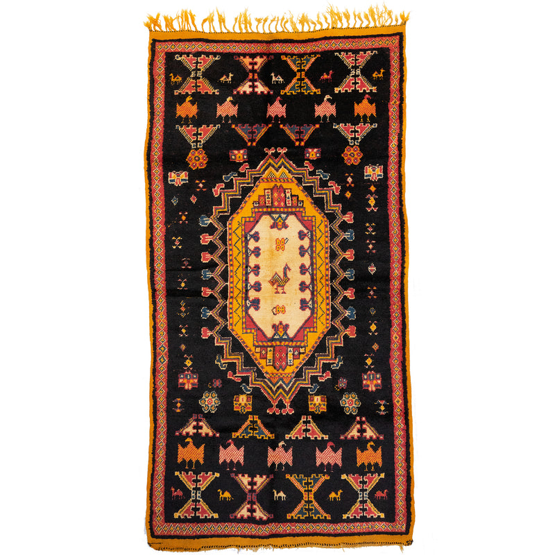 Vintage Ait Amer Taznakht Tribal Rug