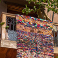 Authentic Vintage Moroccan Berber Rug, Boujad Tribal Rug, Quality Handmade Knotted Wool & Cotton Rug, L250xW125 cm